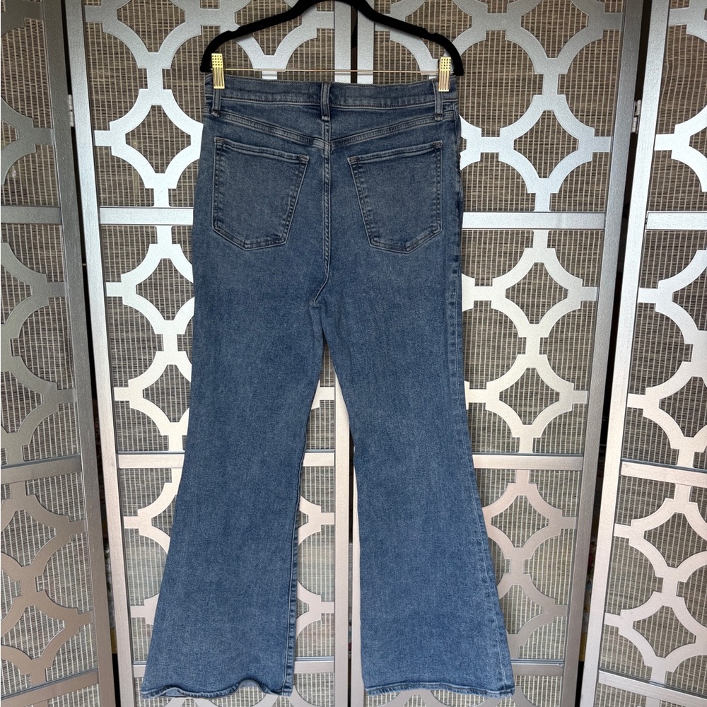 Abercrombie & Fitch Blue Flare Wide Leg Jeans - Picture 8 of 10